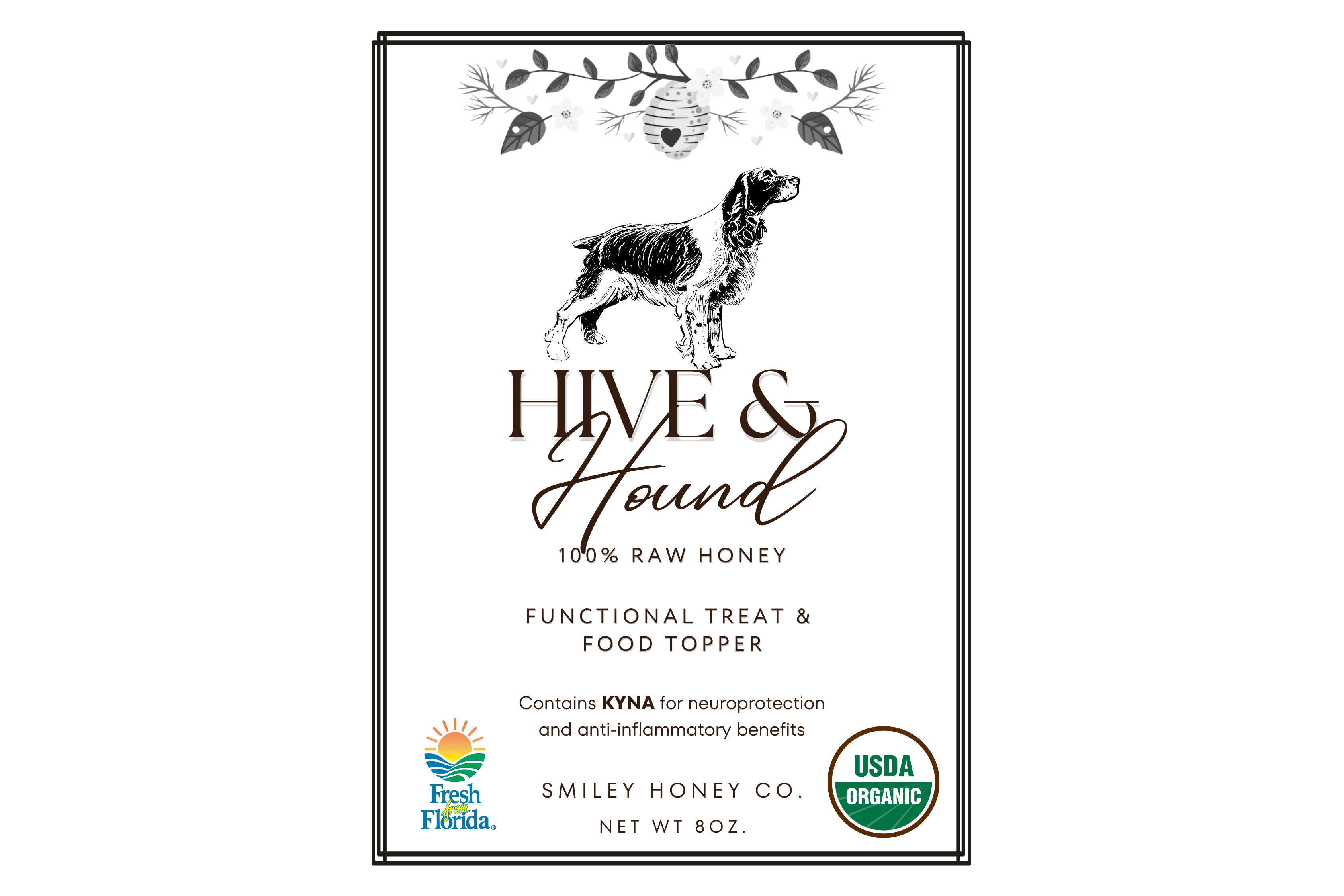 Hive Hound Raw Local Honey for Your Dog s Health Honey for Dogs Smiley Honey