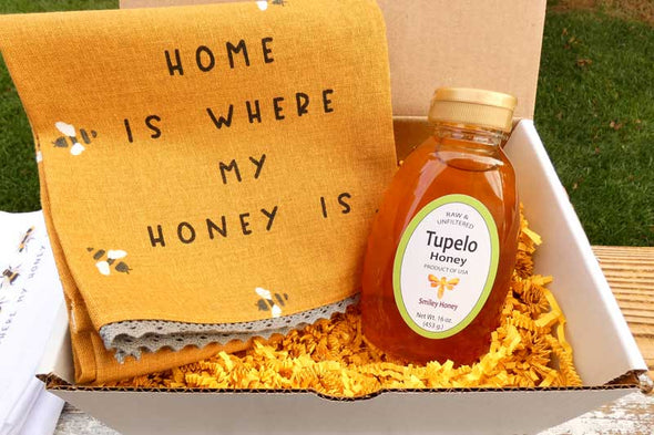 Honey and Tea Towel Gift Box