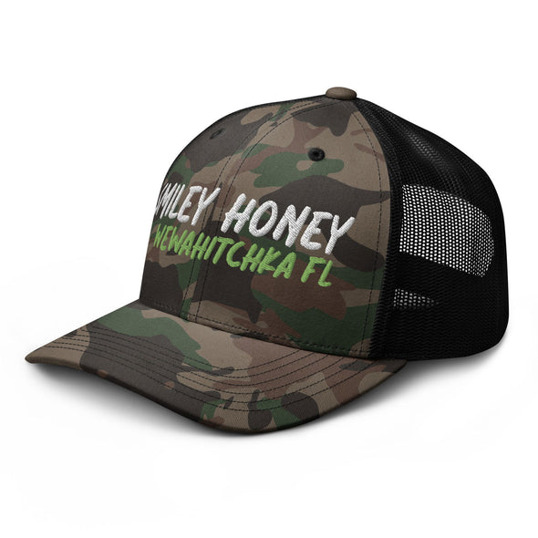 Smiley Honey Camouflage trucker hat