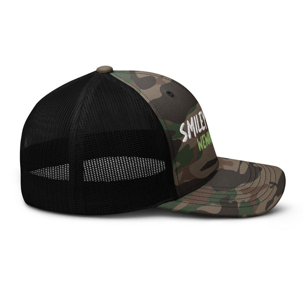 Smiley Honey Camouflage trucker hat