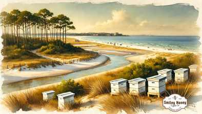 Smiley Honey Watercolor - Gulf Beach hives