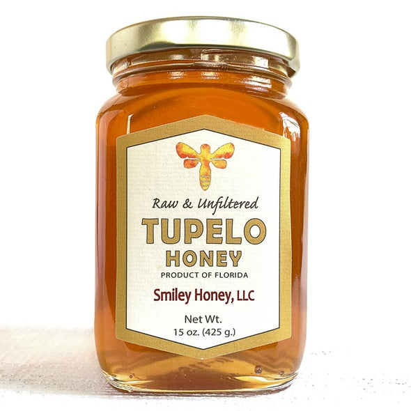  Smiley Honey - 100% Tupelo Honey Raw and Unfiltered (16 oz) :  Grocery & Gourmet Food